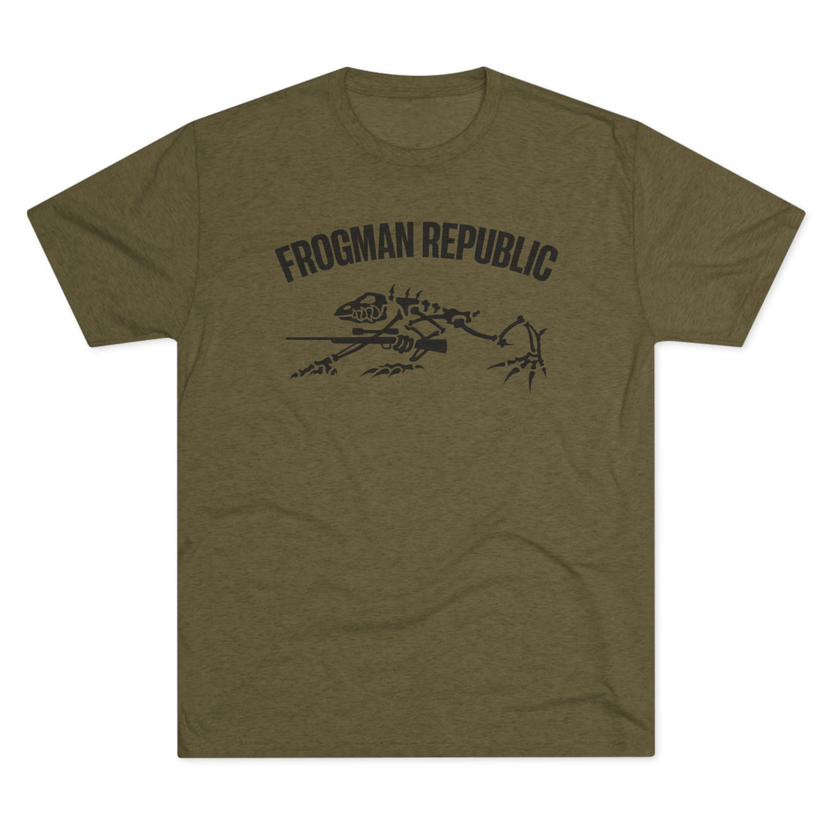 Frogman Republic Banner Black Stone Frog T-Shirt