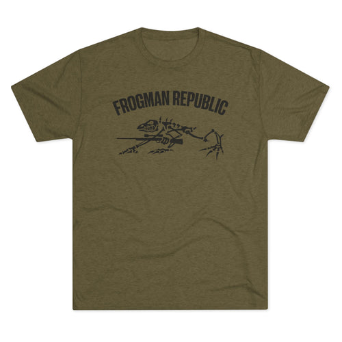 Frogman Republic Banner Black Stone Frog T-Shirt
