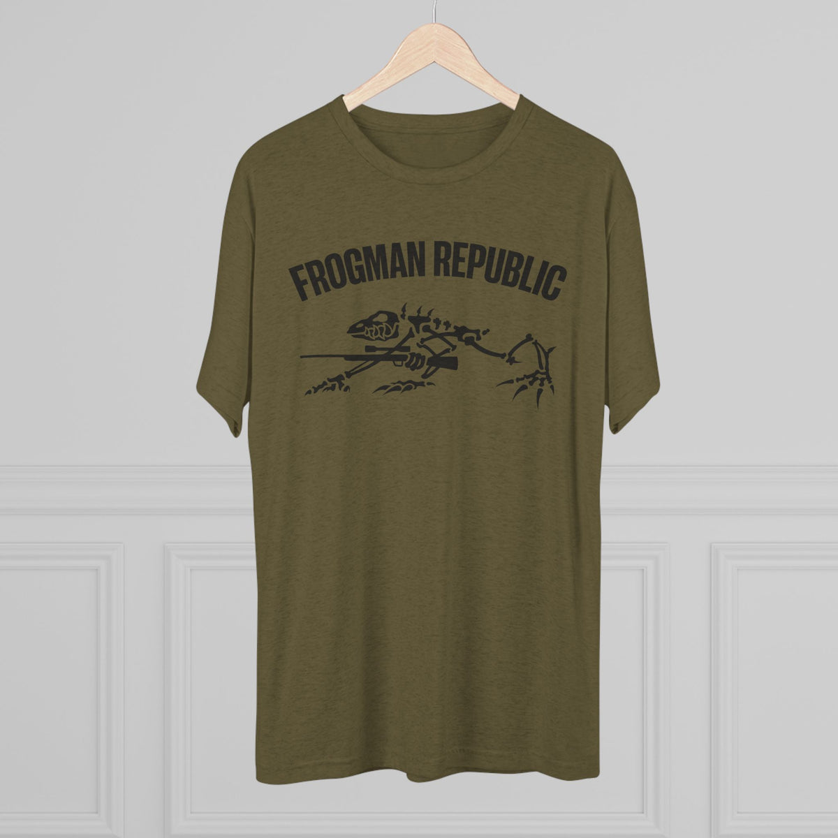 Frogman Republic Banner Black Stone Frog T-Shirt