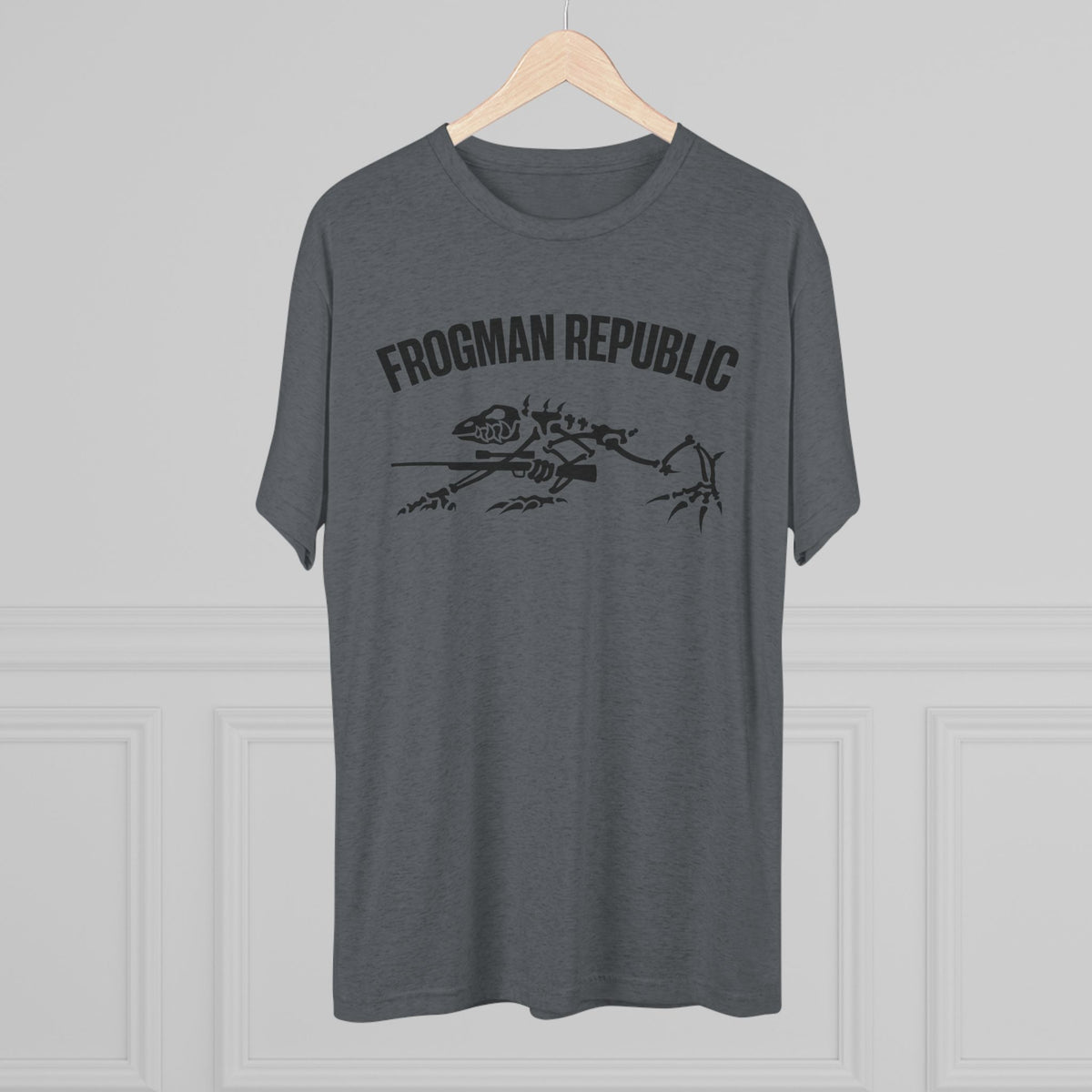 Frogman Republic Banner Black Stone Frog T-Shirt